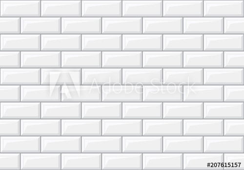 500x349 Subway Seamless White Pattern Brick Wall Vector Illustration