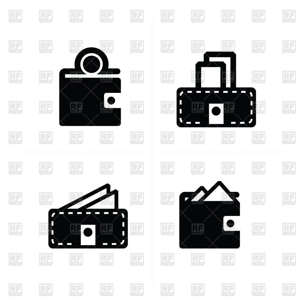 1200x1200 Money In Wallet Icons Vector Image Of Business, Finance Iconmama