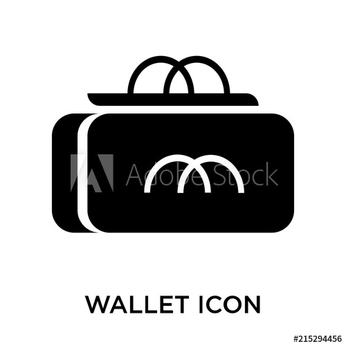 500x500 Wallet Icon Isolated On White Background Simple And Editable