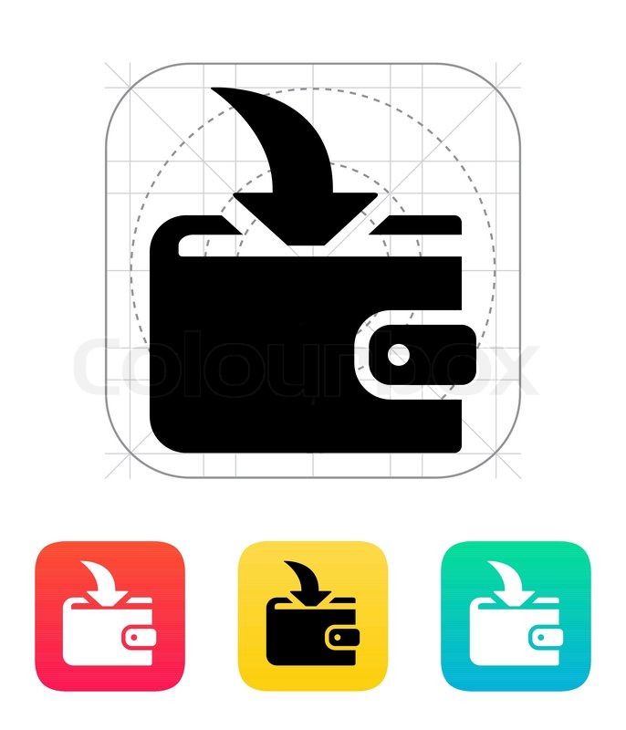 686x800 Incoming Payment In Wallet Icon On Stock Vector Colourbox