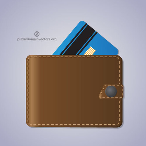 500x500 Leather Wallet Vector Image