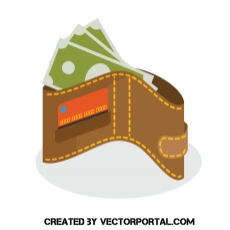 230x230 Open Wallet Vector Clip Art
