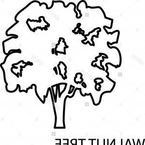 300x300 Walnut Tree Icon Outline Style Image Wallkeeper