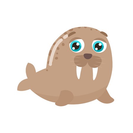 450x450 Cute Walrus Vector Illustration Royalty Free Vector Graphics