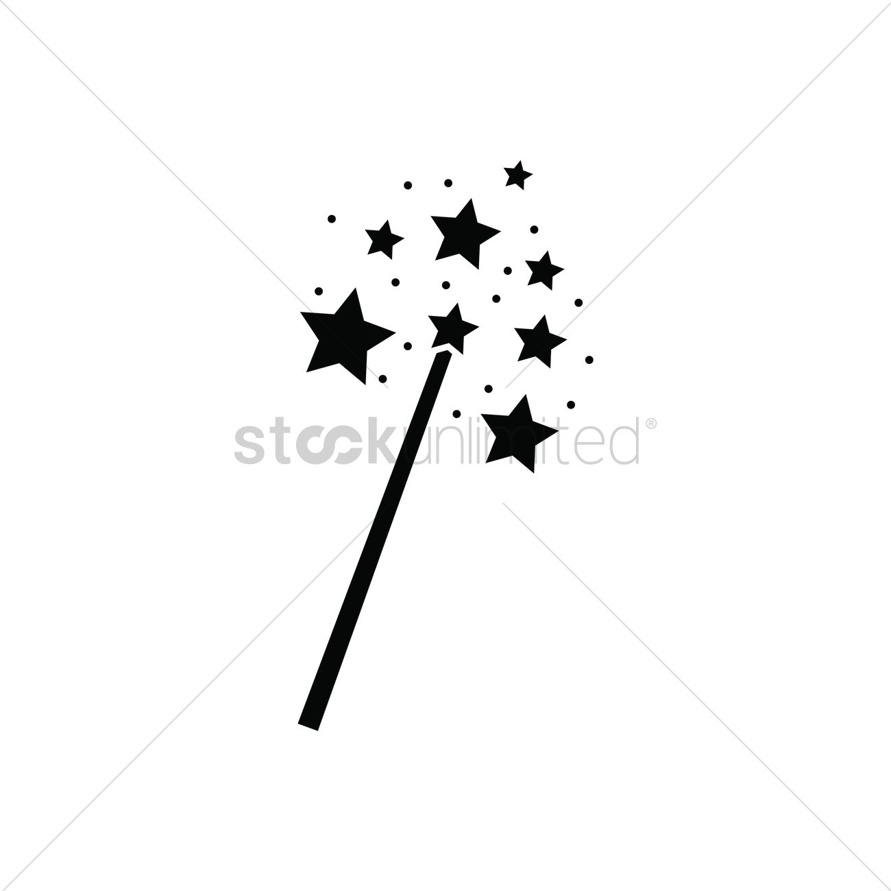 1300x1300 Magic Wand Vector Image