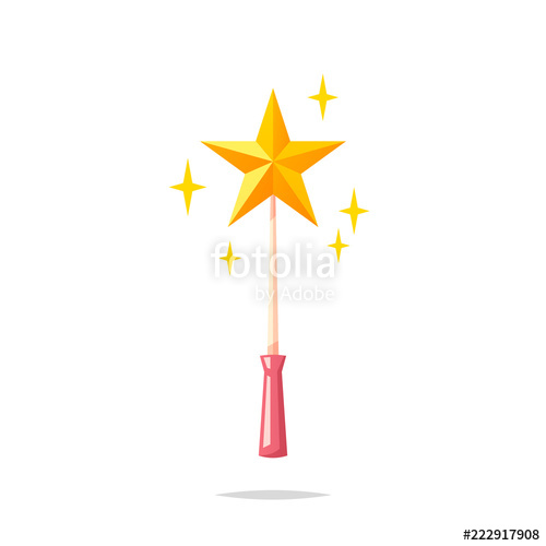 500x500 Magic Wand Vector Isolated Stock Image And Royalty Free Vector