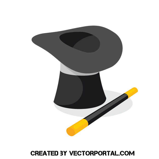 660x660 Hat And Magic Wand Vector