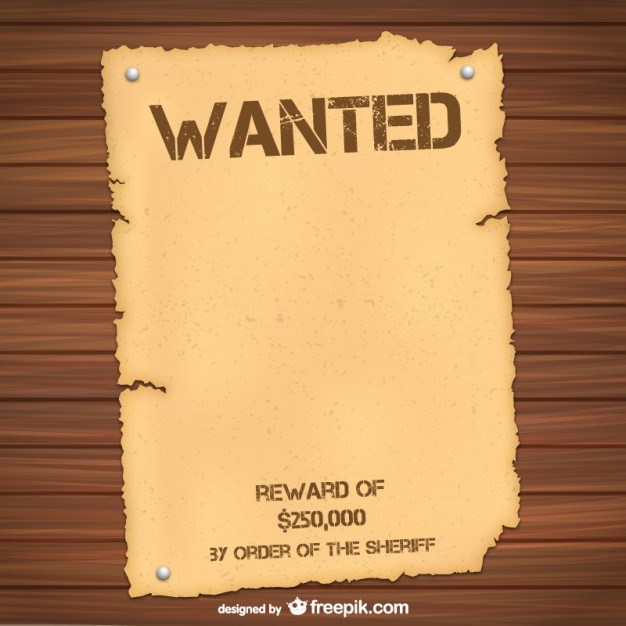 Wanted Poster Template Free Vector 626x626 Wanted Poster Template Free Vector