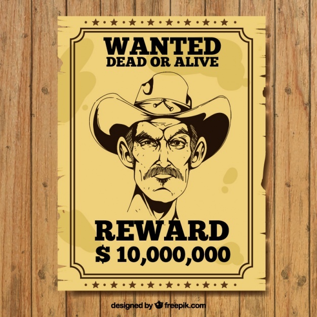 Wanted Poster Vector at Vectorified.com | Collection of Wanted Poster ...