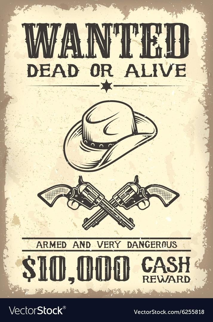 Western Wanted Posters Wild West Poster Vector Image Funny 714x1080 Western Wanted Posters Wild West Poster Vector Image Funny