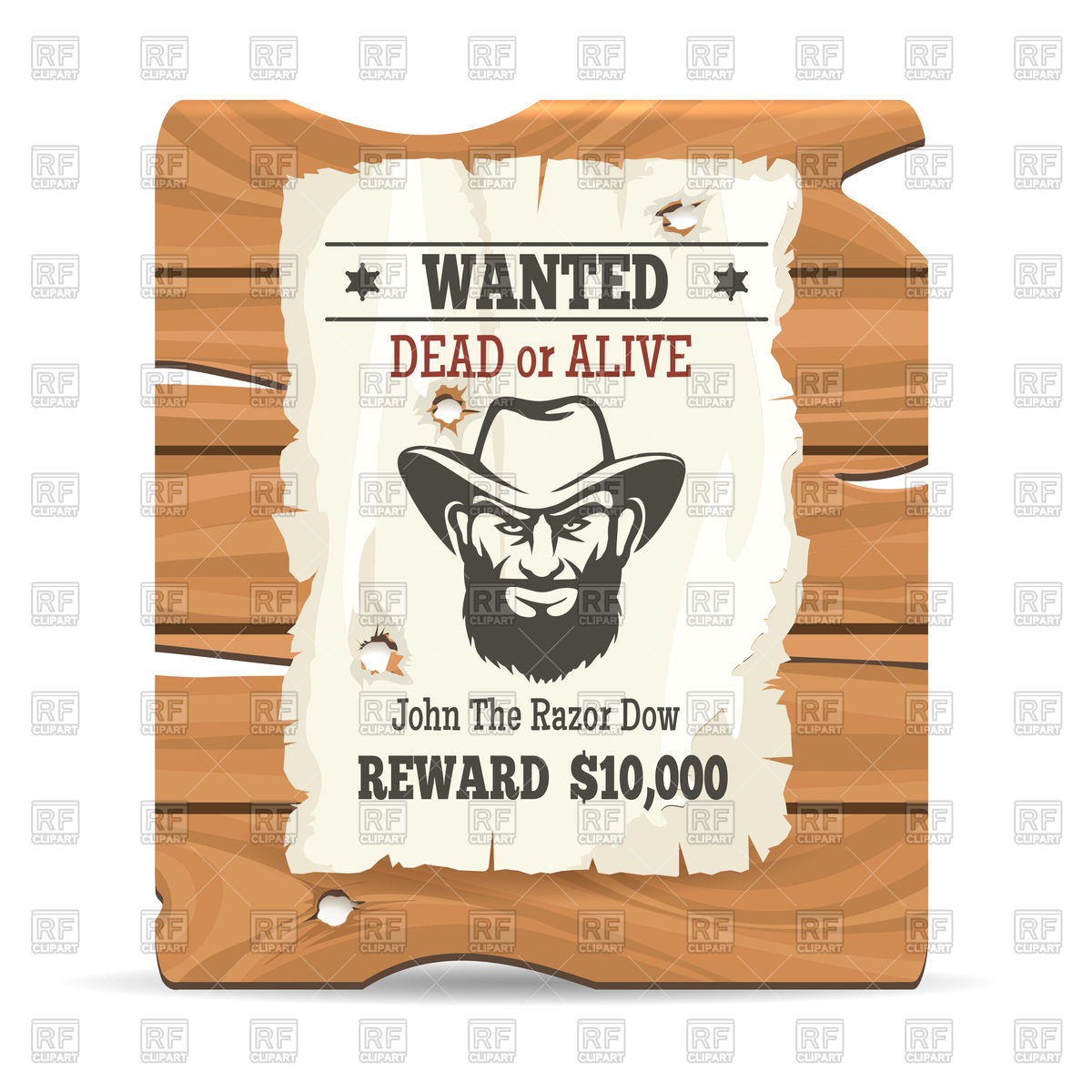 Cartoon Wood Sign Board With Paper Wanted Poster Vector Image 1200x1200 Cartoon Wood Sign Board With Paper Wanted Poster Vector Image