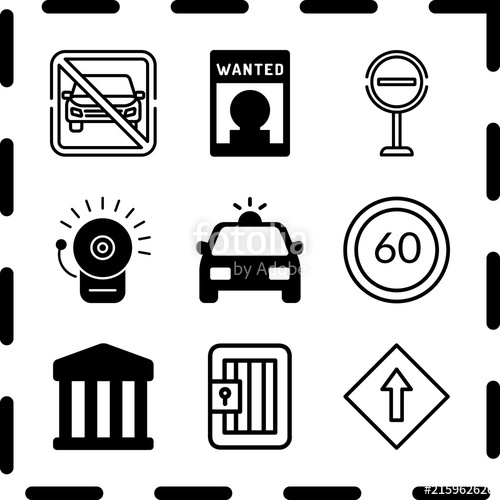 Simple Icon Set Of Law Related Alarm Bell, Stop, No Parking 500x500 Simple Icon Set Of Law Related Alarm Bell, Stop, No Parking