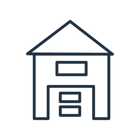 450x450 Warehouse Icon Vector Isolated On White Background, Warehouse