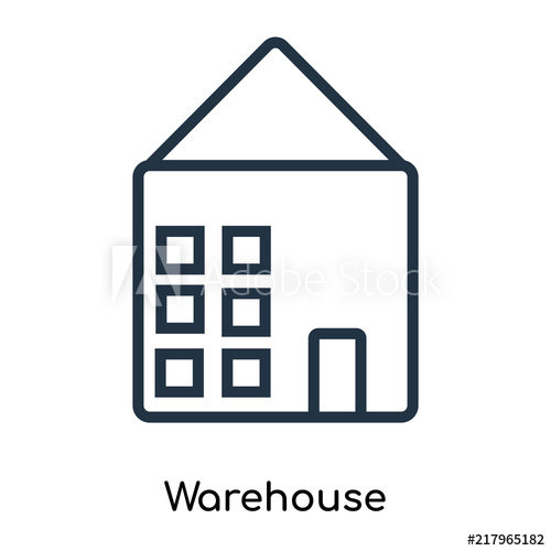 500x500 Warehouse Icon Isolated On White Background Modern And Editable