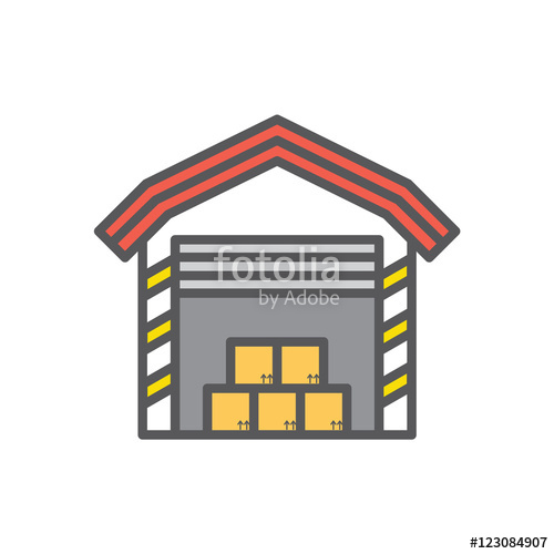 500x500 Warehouse Icon Vector Illustration Stock Image And Royalty Free