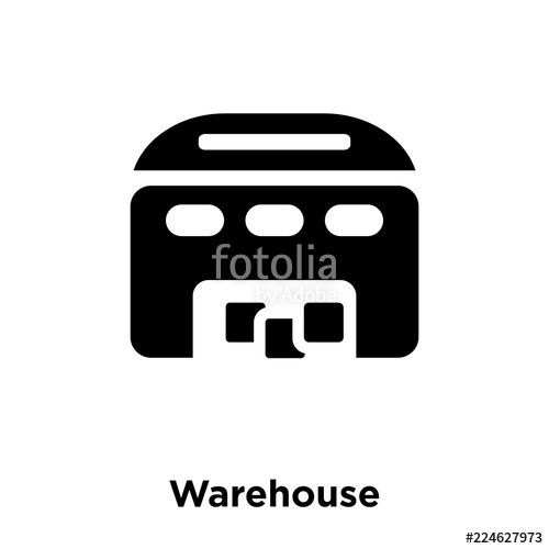 500x500 Warehouse Icon Vector Isolated On White Background, Logo Concept