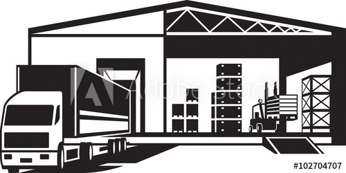 500x250 Truck Loaded Goods In Warehouse