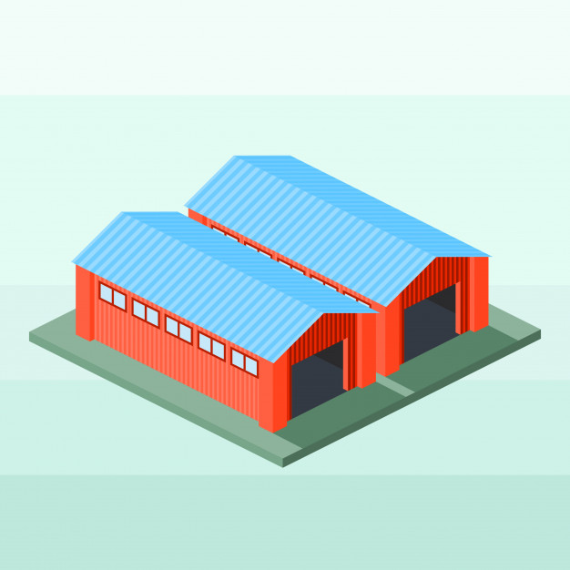626x626 Isometric Warehouse Vector Premium Download