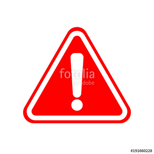 500x500 Warning Icon White Exclamation Point