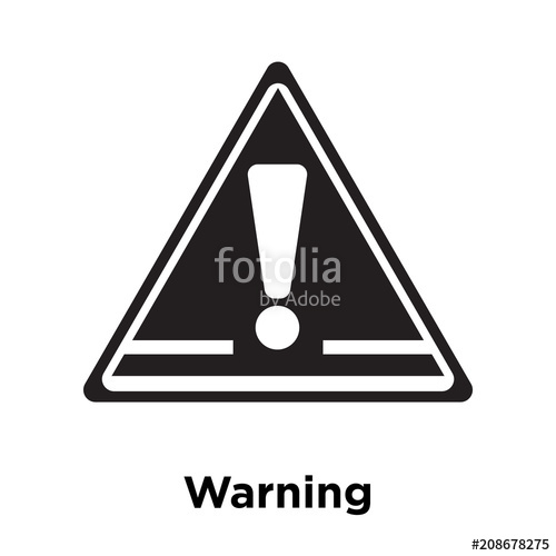 500x500 Warning Icon Vector Sign And Symbol Isolated On White Background