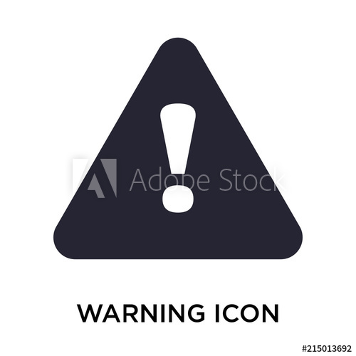 500x500 Warning Icon On White Background Modern Icons Vector Illustration