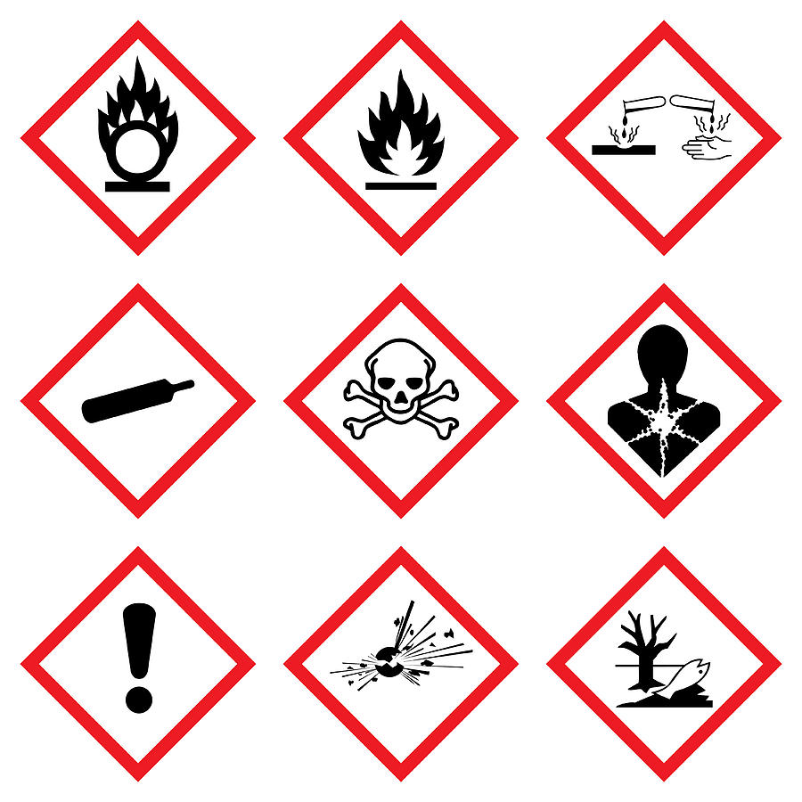 900x900 Ghs Warning Icon Vector Set