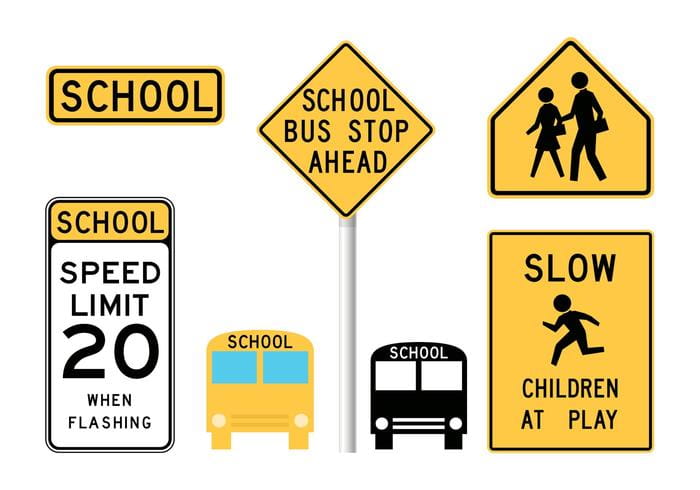 700x490 Free Vector School Warning Signs Free Graphics Uihere