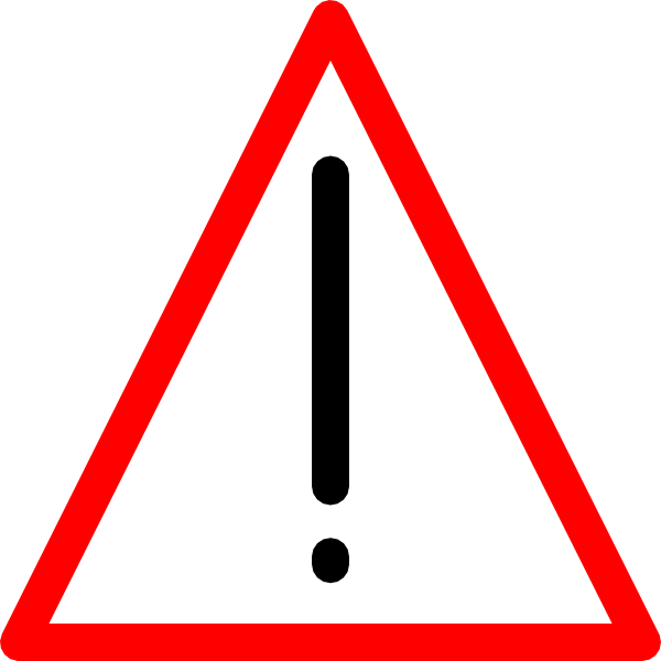 600x600 Warning Sign Clip Art