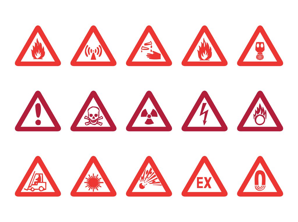 1024x765 Warning Signs Vector Vector Art Graphics