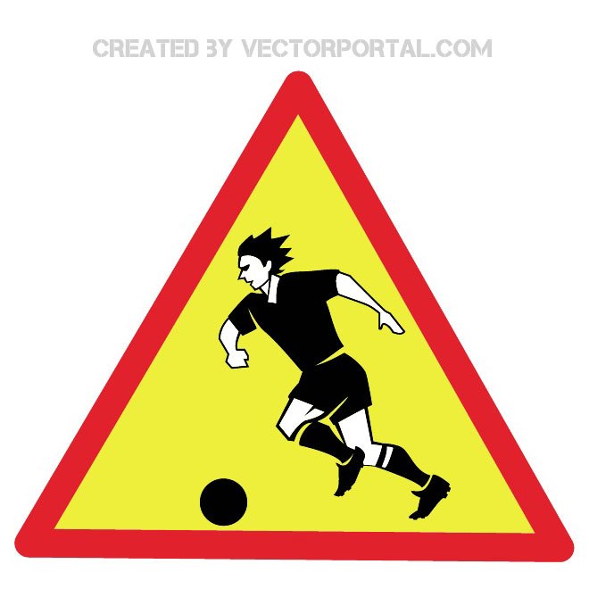 660x660 Warning Watching Football Sign Free Vector