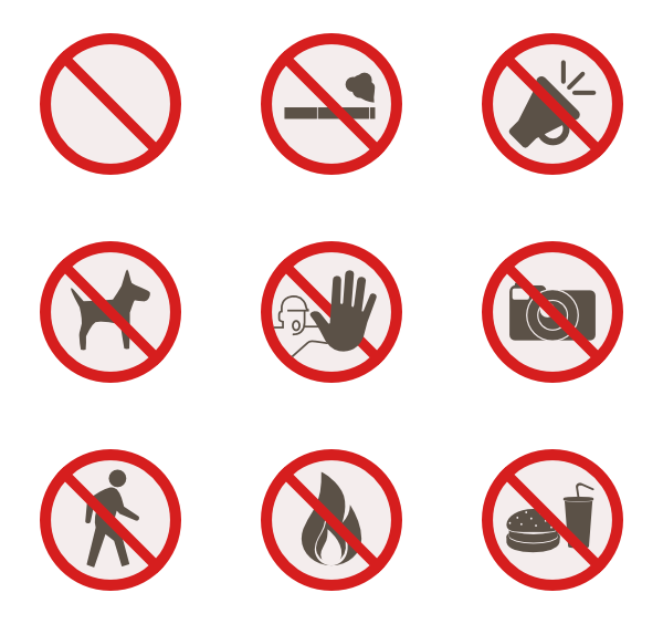 600x564 Warning Sign Icons