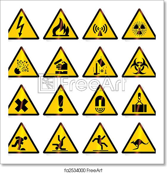 561x581 Free Art Print Of Warning Signs