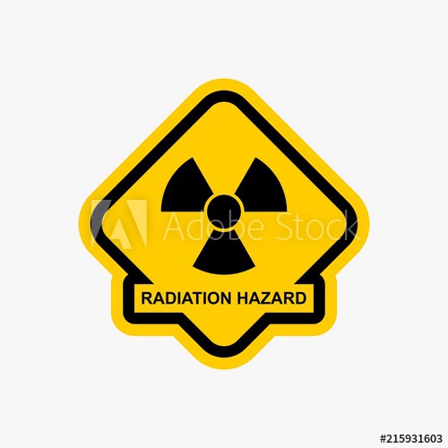 500x500 Radiation Hazard Icon Nuclear Warning Sign Vector Design