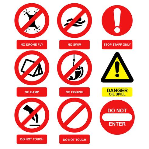 490x490 Warning Sign Vector