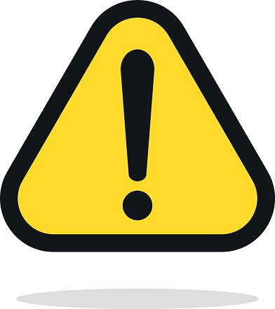 392x441 Warning Sign Vector Icon Premium Clipart