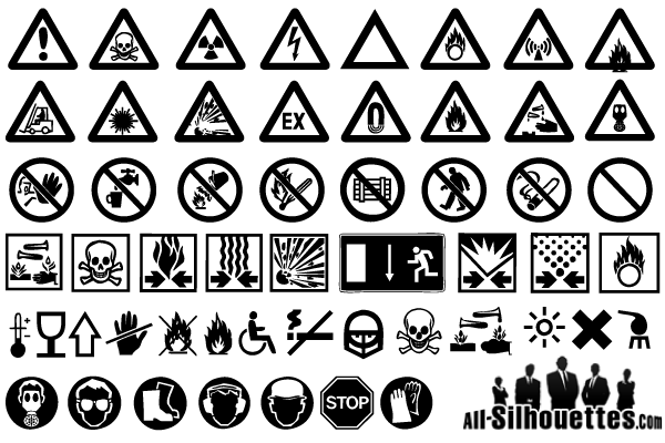 600x400 Warning Signs Free Vector