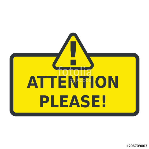 500x500 Attention Please, Warning Sign, Vector Stock Image And Royalty