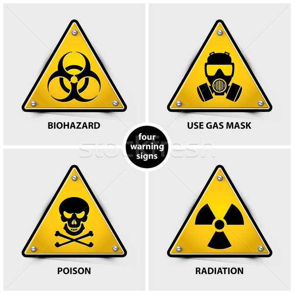 600x600 Set Of Warning Signs Vector Illustration Szilard Szanto