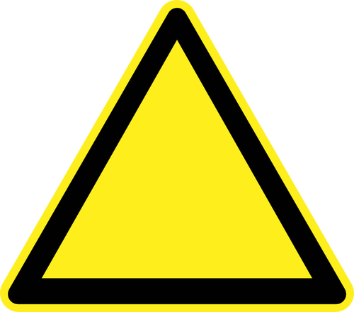 500x440 Blank Hazard Warning Sign Vector Image