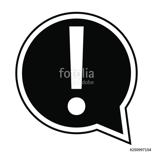 500x500 Exclamation Mark Icon Hazard Warning Symbol Attention Sign Icon