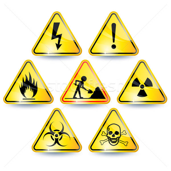 Set Of Warning Signs Vector Illustration Laurent Renault 600x600 Set Of Warning Signs Vector Illustration Laurent Renault