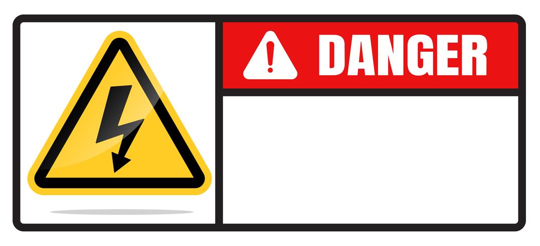 1077x490 Vector Sign Warning Signs Of High Voltage Hazard Isolated