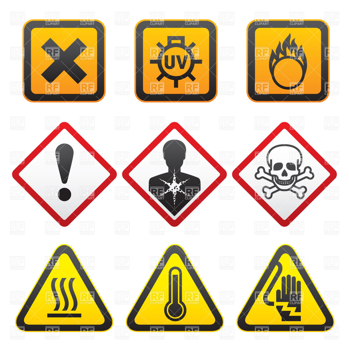 1200x1200 Warning Symbols And Hazard Signs Vector Image Of Signs, Symbols