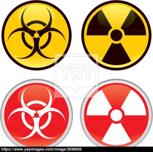 512x508 Biohazard And Radioactive Warning Signs Vector