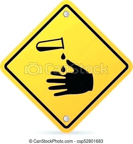 434x470 Corrosive Sign Chemicals Danger Warning Signs Vector