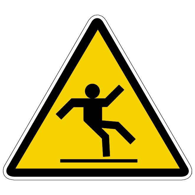 660x660 Slippery Surface Warning Vector Sign
