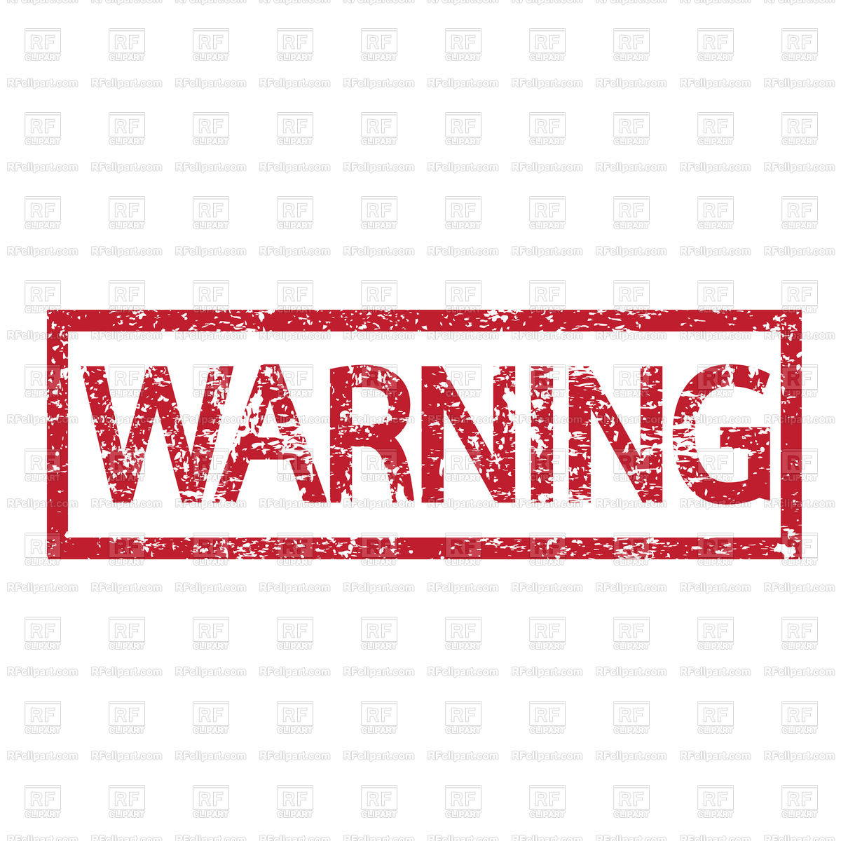 1200x1200 Stamp Text Warning Vector Image Of Fonts Type Tumdee