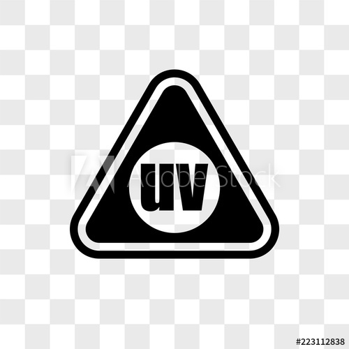 500x500 Uv Ray Warning Vector Icon Isolated On Transparent Background, Uv