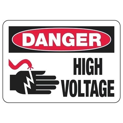 400x400 High Voltage Sign Electrical Safety Signs Danger Warning Vector