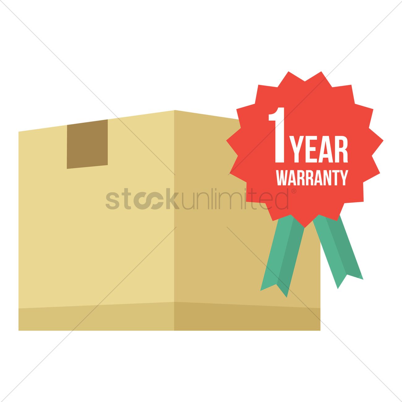 Box With Warranty Vector Image 1300x1300 Box With Warranty Vector Image